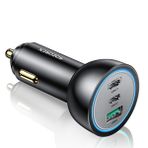 Rocoren 165w 3 Portlu Pd3.1 2xType-C ve Usb-a Araç içi Hızlı Şarj Cihazı - 1 Metre 240w Kablo
