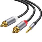 Rocoren 3.5mm AUX Jack to RCA Hi-Fi Ses Kablosu 2 Metre