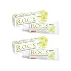 ROCS Baby Florürsüz Yutulabilir Papatya Özlü 35 ml 2 Adet 0-3 Yaş Diş Macunu