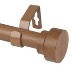 Rod Desyne 2,54 cm Kaput Suni Ahşap Tekli Perde Çubuğu, 71,18-121,92 cm, Kestane