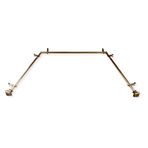 Rod Desyne Moyat perde çubuğu, cumbalı pencere için, 50,8-91,4 cm, 96,5-182,9 cm, antik pirinç
