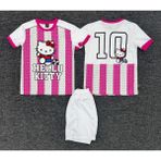 Rodak Spor Hello Kitty Resimli Şortlu Çocuk Forma - 3 - 5 Yaş - Pembe - Beyaz