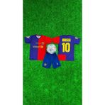 Rodak Spor Messi 10 Lacivert Barcelona Şortlu Çocuk Forması 2’li Takım - 5 - 6 Yaş
