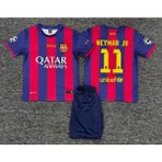 Rodak Spor Neymar 10 Barcelona 2015 Sezon Nostalji Şortlu Çocuk Futbol Forması - 6 - 7 Yaş - Bordo - Mavi