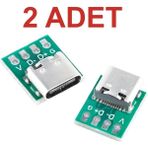 Rodevino 2 Adet Usb Type C 4 Pin Dıp Çevirici 2.54 mm – Type C Adaptör Pcb