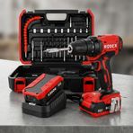 RODEX 21V 35NM Çift Akülü Şarjlı Matkap ve Vidalama Seti