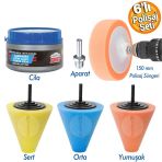Rodex Pasta Cila Matkap Ucu Jant Oto Parlatma Polisaj Sungeri Konik Aparati Temizlik Seti (6 Parca)