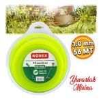 Rodex RDY530 Misina Motorlu Tırpan Yuvarlak Misina 3 mm 56 Metre Çim Ot Biçme Teli