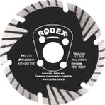 Rodex RRZ115 Uzatılmış Segment 115 mm Turbo Elmas Tuğla Granit Kesme Diski