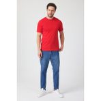 Rodi Erkek Bisiklet Yaka T-Shirt 6212 - Kırmızı - 2XL