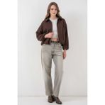 Rodi Kadın Büzgülü Oversize Kaşe Ceket 0728 - 42 - Kahve