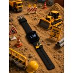 Rodium Çocuk Kol Saati Silikon Kordonlu Dozer Emojili LED Çocuk Saati