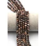 Rodokrozit-Pirit Doğal Taş Dizi 6 mm Küre Kesim