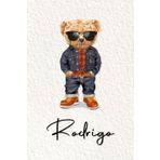 Rodrigo: Cahier personnalisé avec prénom Rodrigo | Cadeau d'anniversaire pour enfant, garçon, homme, copain ... | Nounours | 110 pages lignée, Petit Format 6x9 pouces (15,24 x 22,86 cm)