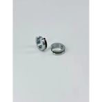 Rodyum Ve Siyah Çelik Erkek Küpe Çap (9 Mm) Kalınlık (4 Mm) - Ekp0007