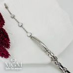 Rodyum Zirkon+Sedef Taşlı Pirinç Bileklikler 17,5+2 Cm - Kbl0065