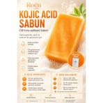 Roen Doğal Kojik Asit Sabunu, Cilt Beyazlatıcı, Leke Giderme, Kararma, Akne, Güneş Lekeleri 110GR