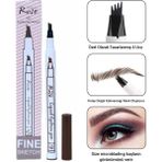 Roesia Rose Cosmetics Rose Kalıcı Kaş Kalemi Kahverengi 4 Uçlu Tasarım ile Doğal Kıl Görünümü