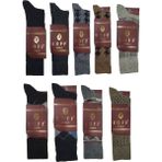 Roff Çorap Yünlü Lambswool Koyun Kılı Kışlık Erkek Çorap Renk 9 Lu Paket - Renkli - 40 - 44