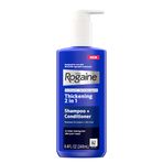 Rogaine Erkek Kalınlaştırıcı 2'si 1 Arada Şampuan + Saç Kremi, Biberiye Yağı İçeren Saç Kalınlaştırıcı Şampuan ve Saç Kremi, Keratin ve Sitrik Asit Saçları Görünür Şekilde Daha Kalın Bırakır,