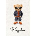 Rogelio: Cahier personnalisé avec prénom Rogelio | Cadeau d'anniversaire pour enfant, garçon, homme, copain ... | Nounours | 110 pages lignée, Petit Format 6x9 pouces (15,24 x 22,86 cm)