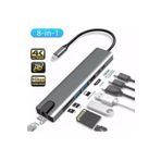 ROGGER Macbook Pro Air Usb Type-c 8 Li Hub Dönüştürücü Çevirici Çoklayıcı Usb Hdmı Micro Sd 8 Girişli