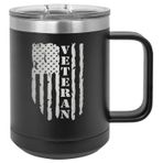 Rogue River Tactical ABD Tattered Amerikan Bayrağı Gazi Ağır Hizmet Paslanmaz Çelik Siyah Kahve Kupası Kapaklı Bardak Yenilikçi Kupa Harika Hediye Fikri