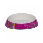 Rogz 200 ml Pembe Catz Bowlz Fishcake Desenli Plastik Kedi Mama ve Su Kabı