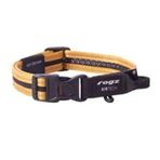 Rogz Air Tech Halsband Yumuşak Dokulu Hardal 34-56 cm Large Köpek Boyun Tasması