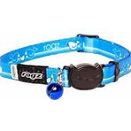 Rogz Catz KiddyCat Halsband Kılçık Desenli Dokuma Mavi 1.1x20-31 cm Small Kedi Boyun Tasması