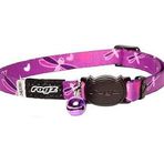 Rogz Catz KiddyCat Halsband Yusufçuk Desenli Mor 1.1x20-31 cm Small Kedi Boyun Tasması