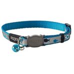 Rogz Catz Reflectocat Halsband Balık Desenli Dokuma Mavi 1.1x20-31 cm Small Kedi Boyun Tasması