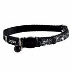 Rogz Kedi Desenli Siyah 11 mm Boyun Tasması
