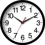 Rohioue Duvar Saati, Modern 20 cm Pille Çalışan Duvar Saatleri, Sessiz Tik Takmayan Küçük Analog Saat, Yatak Odası, Mutfak, Banyo, Ofis, Ev, Oturma Odası için (Siyah)