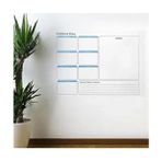 Roichil Manyetik Haftalık Planlayıcı Duvar Stickerı Takvim 100 cm x 60 cm Kolay Temizlenebilir - Gri