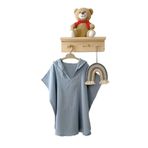 ROKEFF MÜSLİN PANÇO - BORNOZ BEBEK-ÇOCUK YAŞ UNISEX İNDİGO 1-3 Yaş