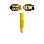 Roket Sarı 8Mm Dübel Beton Tuğla Briket Dubeli(8Mm)(Sarı)(Roket) Sarı 8Mm Sarı - 20 Adet