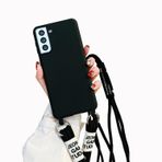 Rokmym Cep telefonu zinciri kılıf Samsung Galaxy S25 ile uyumlu ultra naylon omuz askısı TPU silikon cep telefonu kılıfı şık bant kordonlu asmak için koruyucu kılıf Case Cover,siyah