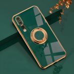 Rokmym Huawei P20 pro kılıf, yumuşak silikon cep telefonu kılıfı, 360 derece halka ayaklı, manyetik araç tutucusu için metal çerçeve Case Cover Huawei P20 Pro için