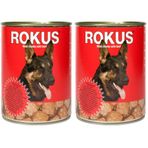 Rokus Kuzu Etli 410 G. Köpek Konserve Maması (2 paketi)