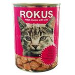 Rokus Kuzu Etli 410 gr Kedi Konservesi