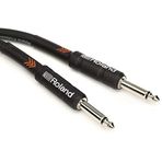 Roland Black Series Enstrüman Kablosu, Düz/Düz 1/4-İnç Jak, 15-Feet