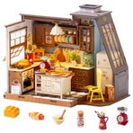 Rolife Oyuncak bebek evi pişirme mutfağı DIY minyatür ev montaj seti minyatür oyuncak bebek evi kitap açısı ev dekorasyonu doğum günü hediyesi