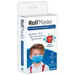 Roll Maske Cerrahi Çocuk Maskesi Mavi | 3 Katlı & Telli