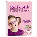 Roll Optik Kapatıcı Desenli Kız Çocuk Göz Bandı 20 li