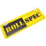 ROLL SPEC Yazılı Sarı Dekor Plaka Vantuzlu Cam Süsü