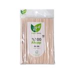 Roll-Up Doğaya Dönüş Ekolojik Doğal Doğa Dostu %100 Ahşap Bıçak - 16 Cm. - 50'Li Paket