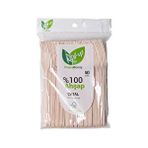 Roll-up Doğaya Dönüş Ekolojik Doğal Doğa Dostu %100 Ahşap Çatal - 16 Cm. - 50'li Paket Meşe