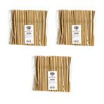 Roll-up Doğaya Dönüş Ekolojik Doğal Körüklü Kraft Kağıt Pipet - 6 Mm. - 19.5 Cm. - 100'lü 3 Paket Kahverengi