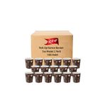 Roll-up Karton Bardak 7oz Baskılı Kahverengi 100 Adet